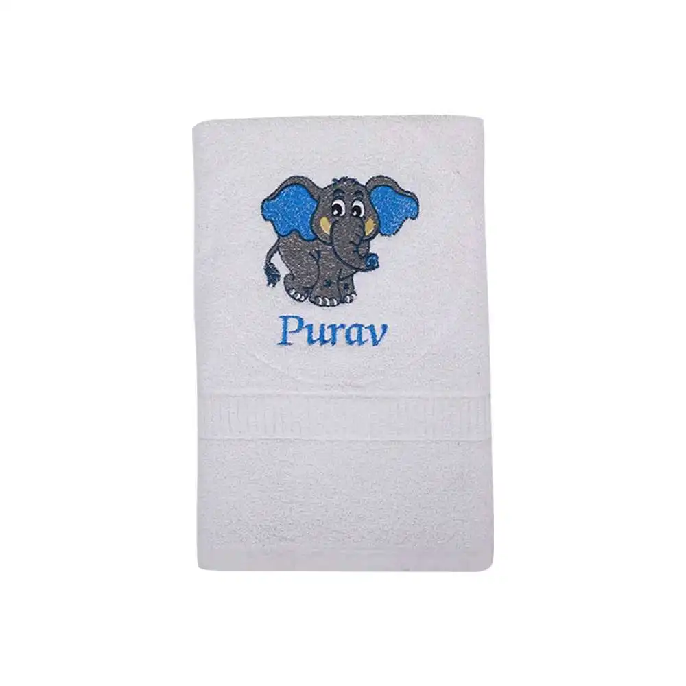 Customized Towel with Elephant and Name Online